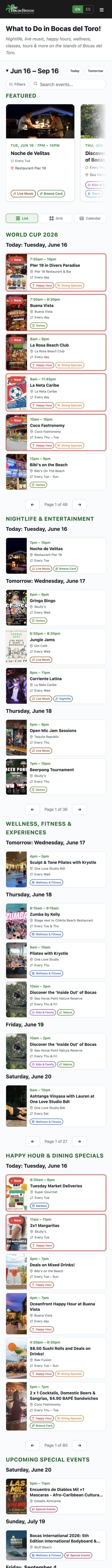 Bocas Breeze Visitor Guide — mobile screenshot